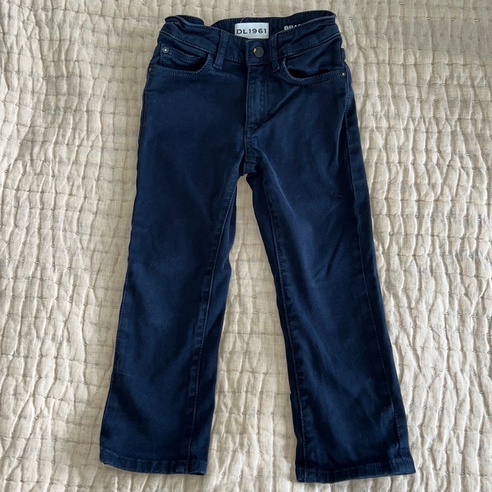 DL1961 navy Brady slim stretch trouser | 4T